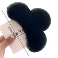 Winter Faux Fur Hair Claw Rabbit Hair Hairpins Plush Hair Clip Barrette Crab Headwear for Women Girls Hair Accessories