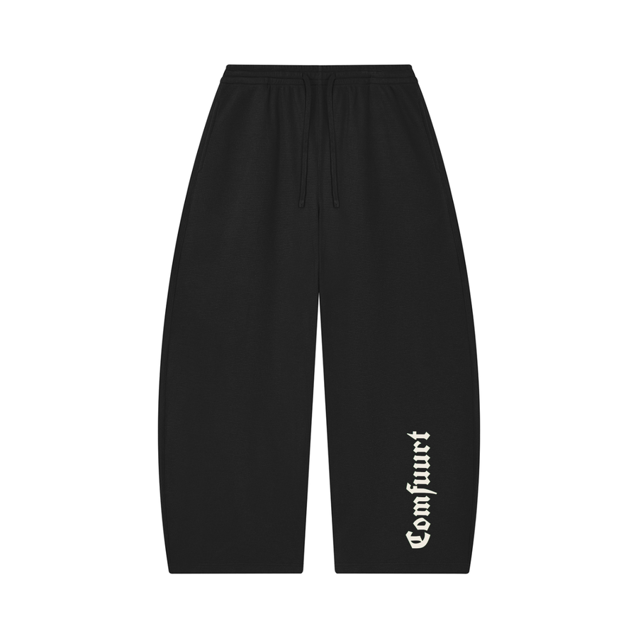 WAFFLE BARREL LEG PANTS