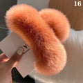 Winter Faux Fur Hair Claw Rabbit Hair Hairpins Plush Hair Clip Barrette Crab Headwear for Women Girls Hair Accessories