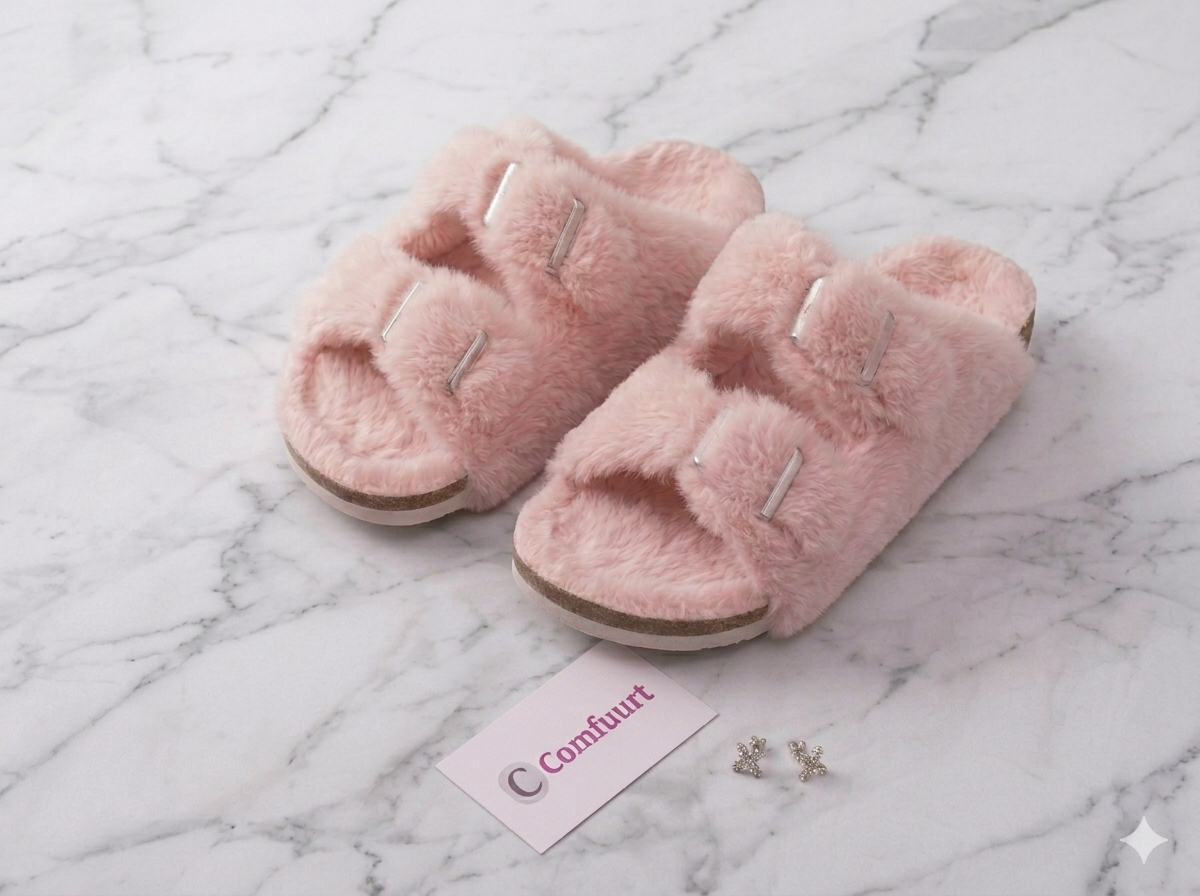 Signature Comfuurt Fuzzy Sandals