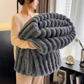 Cozy Up with Our 300GSM Ultra Soft & Warm Bamboo Fiber Fleece Blanket - Perfect for All Seasons!
